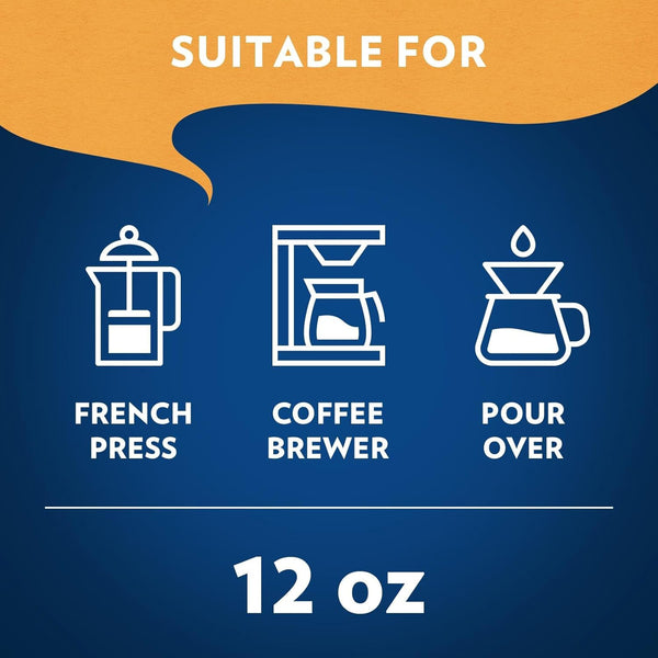 Lavazza Costiera Gran Aroma Light Roast Ground Coffee 12oz Bag, Smooth Aromatic Taste, 100% Arabica, Drip Brewer
