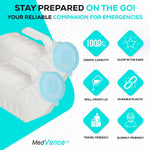 MedVance 1000ml spill-proof portable urinals for men, 2 pack with glow in dark and leak-proof lid