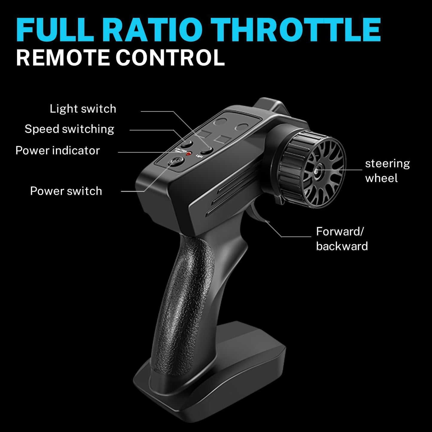 ACAMMZAR RC Drift Car, 1:24 Remote Control Car for Kids, 20KM/H 4WD High Speed RC Cars with LED Lights, Two Batteries, Extra Drifting Tires, Vehicle for Adults Boys Girls