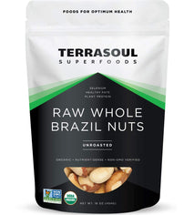 Terrasoul superfoods organic brazil nuts, 1 lb raw unsalted rich in selenium