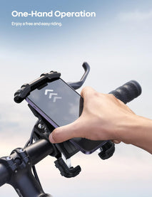 Lamicall Bike Phone Holder, Motorcycle Mount - Motorcycle Phone Holder, Handlebar Cell Phone Clamp, E-Bike Scooter Phone Clip for iPhone 17 Air Pro Max, 16 15 Plus, S20, 4.7 to 6.8" Smartphones