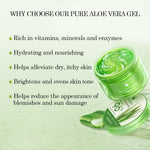 aloderma organic 96% aloe vera gel hydrating face body after-sun care 7oz