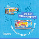 Purina Friskies Shreds with Ocean Whitefish and Tuna in Sauce Wet Cat Food - Pack of 24 - 5.5 oz cans