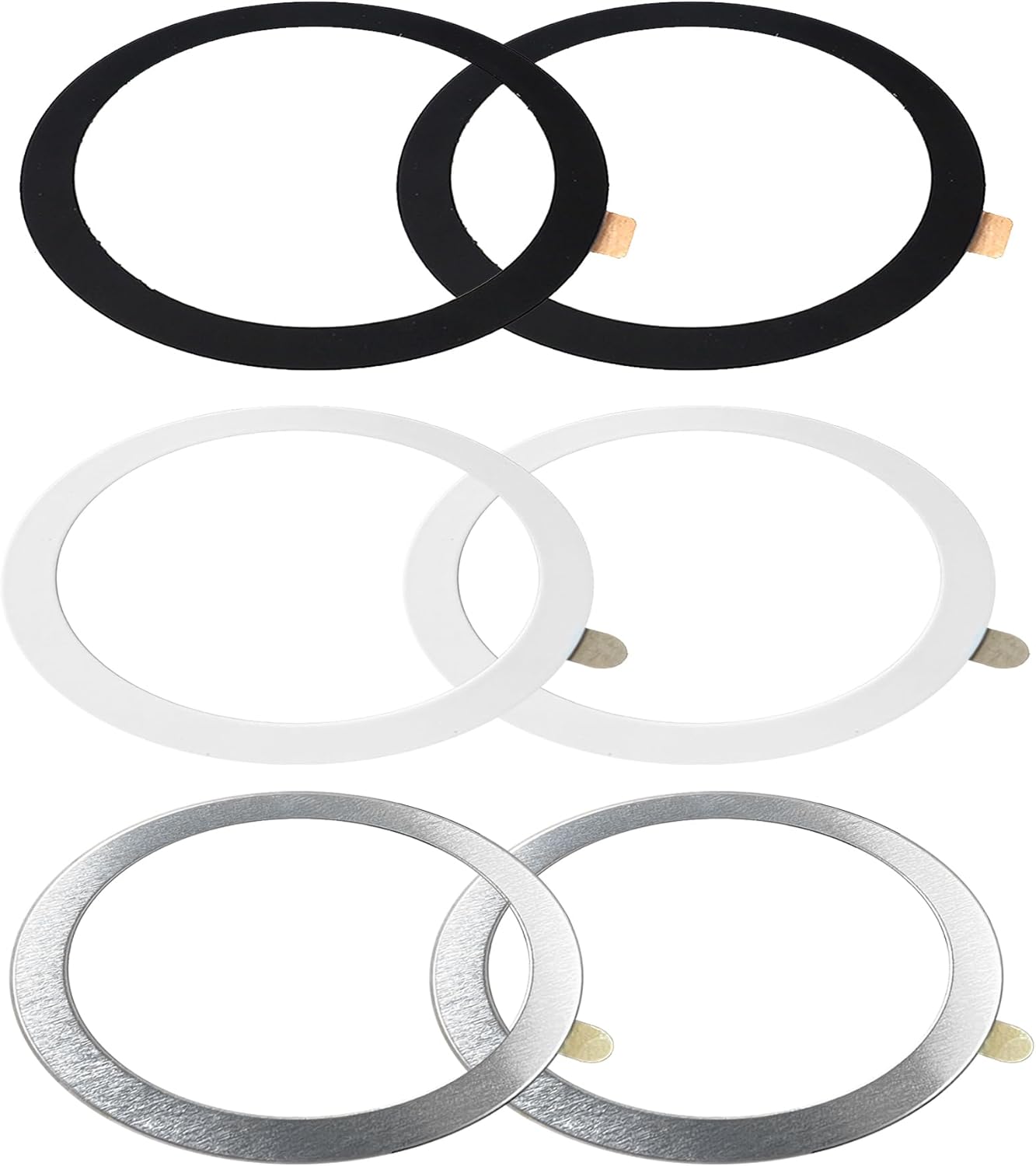 TENOC Universal Metal Ring Sticker for Magnetic Charger Compatible with iPhone/Samsung/Android All Cellphones, Magnetic Mount/Phone Holder Conversion Accessories, 3Pcs, Black