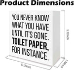 Funny Restroom Bathroom Wooden Signs, Funny Bathroom Sayings, Humor Washroom Quotes Block Plaque, Wall Art/Home Decor, Rustic Wooden Box Signs, Farmhouse Decor, Housewarming Gift