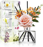 COCODOR Reed Diffuser Set with Preserved Baby's Breath with Sticks/April Breeze / 6.7oz / Scent Fragrance Oil Diffuser for Bedroom Bathroom Home Décor
