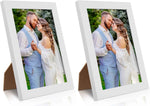 PECULA 2 Pack 5x7 Picture Frame, Black Picture Frame for Wall and Tabletop Display, Resistant Plastic Clear Plexiglass for Vertical or Horizontal Display