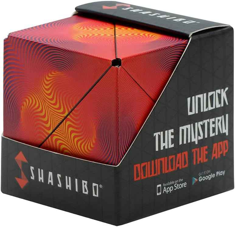 Shashibo Shape Shifting Box - Award-Winning Fidget Toy w/ 36 Rare Earth Magnets - Fidget Cube Transforms Into Over 70 Shapes, Sensory Toy Gift for Kids, Teens, and Adults (Spaced Out)