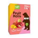 BEAR Real Fruit Snack Splits - Gluten Free, Vegan, and Non-GMO - Variety Pack (Apple/Strawberry, Raspberry/Pineapple)– Healthy School And Lunch Snacks For Kids And Adults, 0.7 Ounce (Pack of 20)