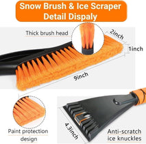 27-inch Snow Brush & Ice Scraper for Car Windshield Protection with Ergonomic Grip