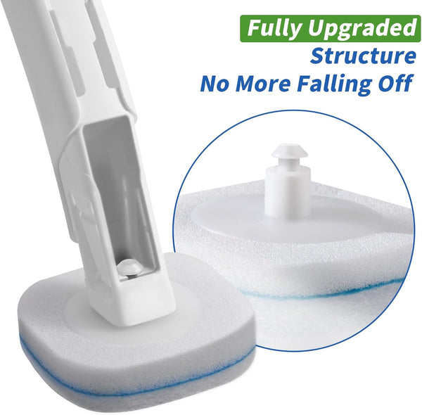 Disposable Toilet Brush - Toilet Bowl Cleaner, Toilet Cleaning Supplies, Toilet Brush with Holder, 14 Refills for Deep Cleaning and Hygienic Bathroom Maintenance