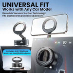 bisart vacuum magnetic car phone holder, rotatable, 96lbs suction cup mount, magsafe compatible, black