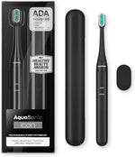 Aquasonic Icon ADA-Accepted Rechargeable Toothbrush with Magnetic Holder & Slim Travel Case | 2 Modes & Smart Timers | Gentle Micro-Vibrations