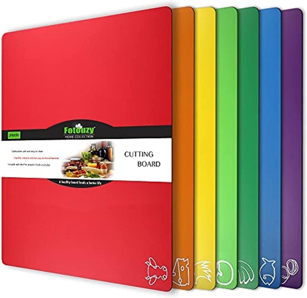 Flexible cutting boards set of 7 for kitchen use