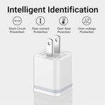 LUOATIP 3-Pack 2.1A 5V Dual Port Cube Power Adapter Plug Block for iPhone and Android Phones