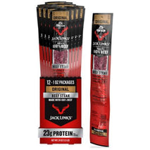 Jack Link's Original Beef Steak Protein Snacks, 12 Count, 2 Oz Each, Made with 100% Real Beef
