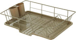 3-piece dish drainer rack set with cutlery holder for kitchen