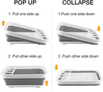 Collapsible dish drying rack for kitchen, RV, and camping use