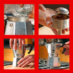 Bialetti Moka Express Stovetop Espresso Maker, Natural Silver, 6 Cups