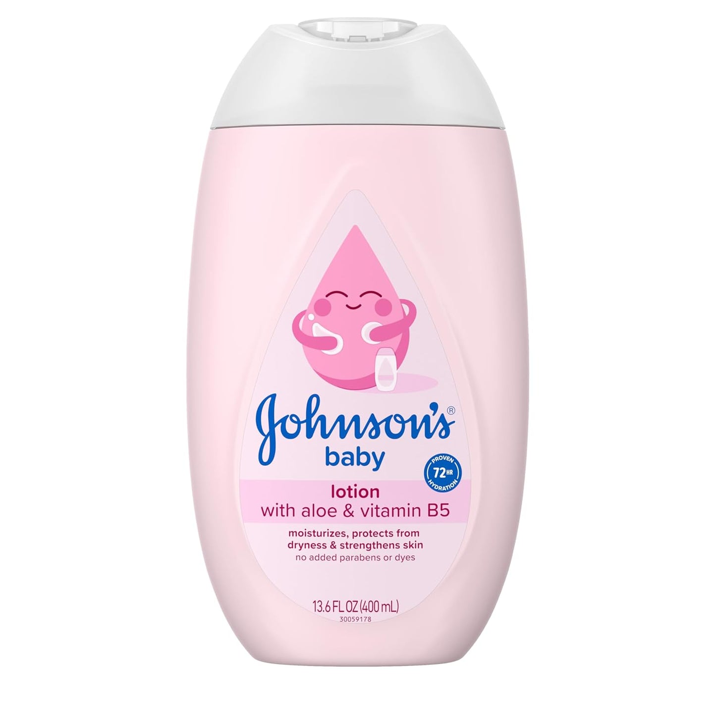 Johnson's Baby Lotion with Coconut Oil, Aloe Vera & Vitamin B5, 72 HR Hydration, Skin Moisturizer, Hypoallergenic, Safe for Newborn, Protects From Dryness &; Strengthens Skin, 27.1 fl. oz