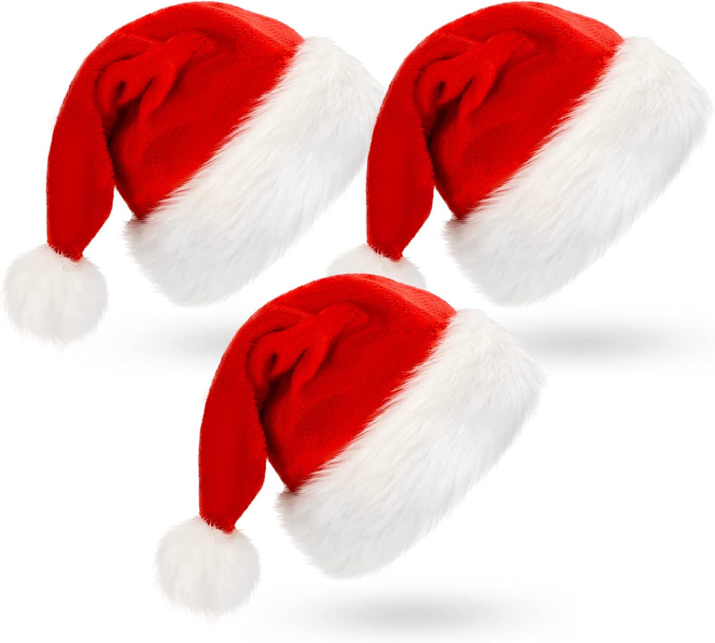 BOSONER Santa Hat: Christmas Hat Adult - Santa Hat for Women and Men - Led Santa Hat