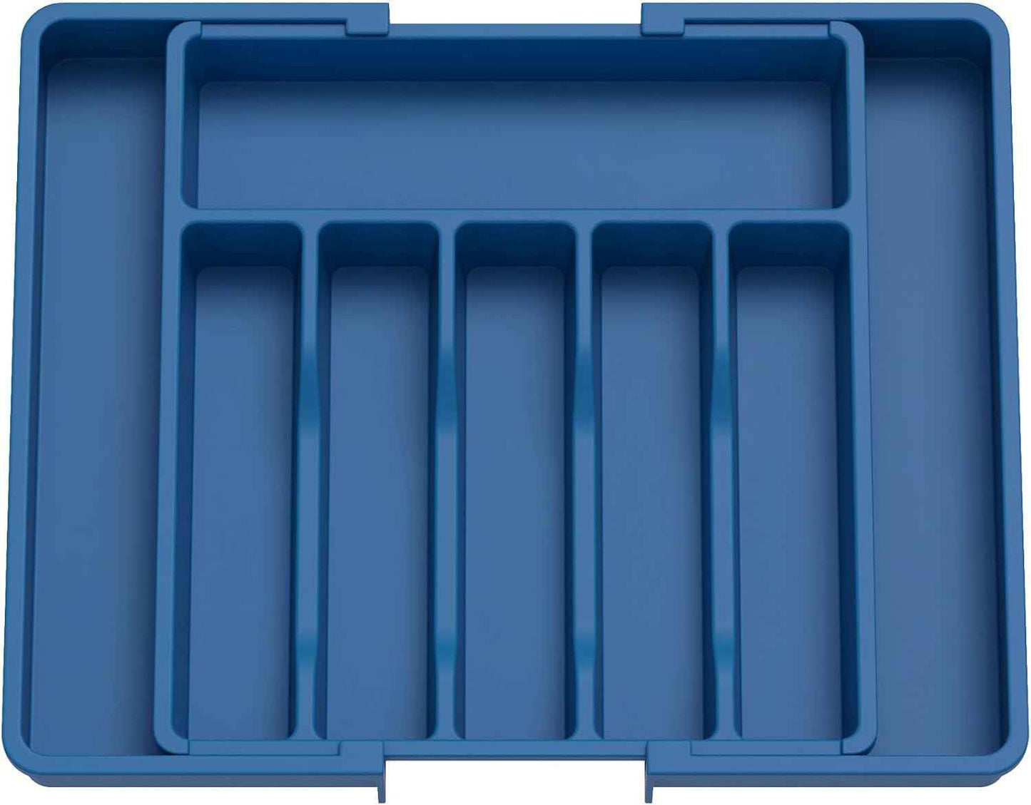 Lifewit Large Silverware Drawer Organizer, Expandable Utensil Tray for Kitchen, BPA Free Flatware and Cutlery Holder, Adjustable Plastic Storage for Spoons Forks Knives, Large, Black