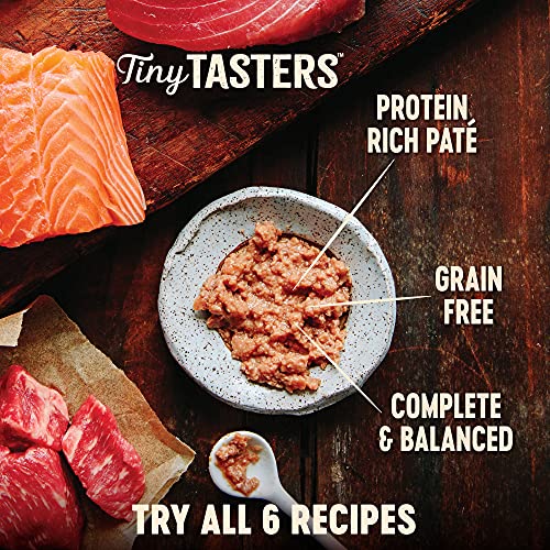 wellness core tiny tasters land variety pack grain free 1.75 oz pouch 12 count