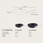 All-Clad 2-Piece Hard Anodized Non-Stick Fry Pan Set, 8-10 Inch, Induction and Oven Safe Cookware for Home Kitchen, Dishwasher Safe