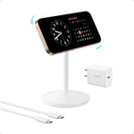 Anker MagGo iPhone 17 MagSafe Charger Compatible Stand, 15W Fast Magnetic Wireless Charging Station, Qi2 Certified 360° Wireless Charger, Magnetic Stand for iPhone 17/16/15/14/13 Series (No Adapter)