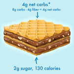 Rip Van Chocolate Hazelnut Wafer Cookies, 16-count, keto, non-GMO, low-carb & low-sugar