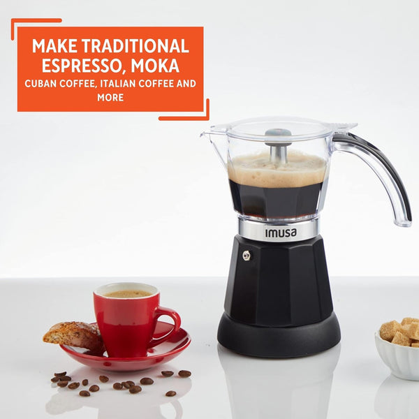 IMUSA 6 or 3 Cup Electric Espresso Maker for Coffee