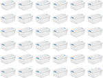 Sterilite 12-Pack Latching Box Storage Containers for Closet, Bathroom, and Office
