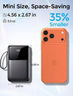 Power Bank, 15000mAh Portable Charger with Built in Cable, 22.5W Fast Charging, 6 Outputs, Slim Travel Essential Battery Pack with LED Display, Compatible with iPhone 17/16/15/14/13, iPad Black