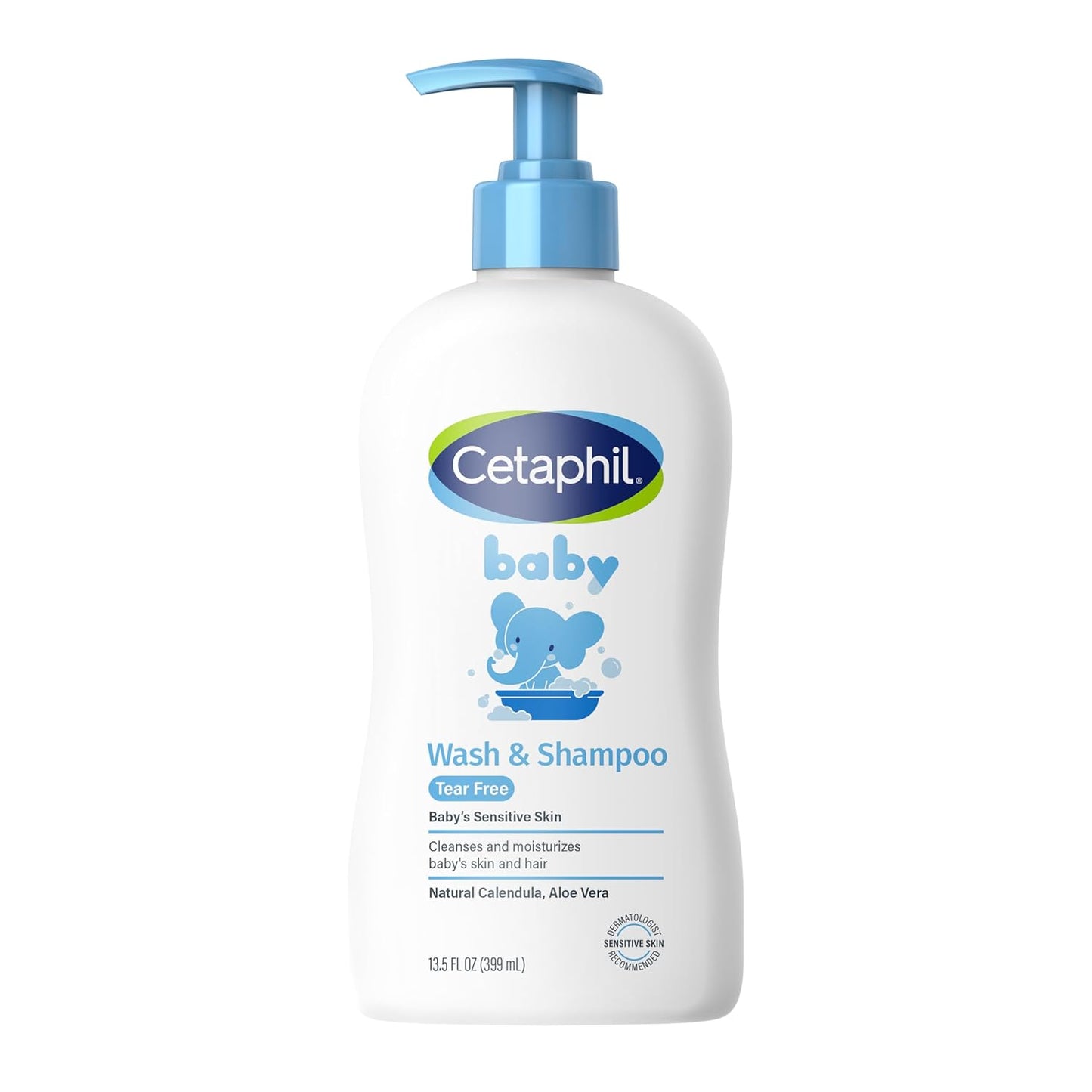 Cetaphil Baby Shampoo and Body Wash with Organic Calendula, Tear Free, Hypoallergenic, Ideal for Everyday Use, Dermatologist Tested, 7.8oz