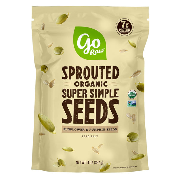 Go Raw Organic Sprouted Pumpkin Seeds, 14 Oz, Non-GMO, Gluten-Free, Vegan, Nut-Free, Protein-Rich Snack