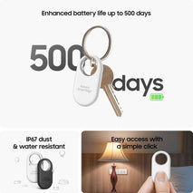 Samsung Galaxy SmartTag2, Bluetooth Tracker, Locator Tracking Device, Item Finder for Keys, Wallet, Luggage, Use w/Phones Tablets Android 11 or Later, 2023, 4 Pack, 2 Black, 2 White