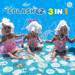 60-inch SplashEZ 3-in-1 kiddie pool and sprinkler for toddlers and babies, BPA-free water play mat for outdoor learning