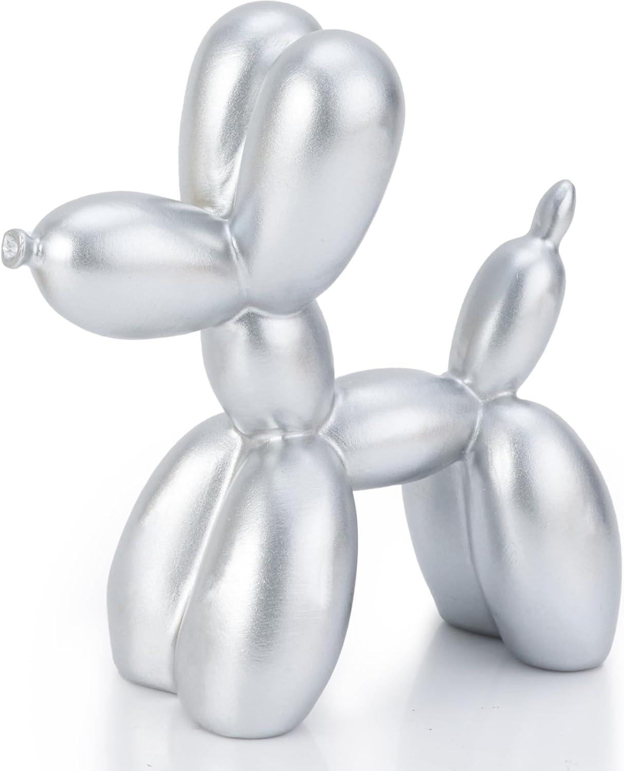 Red Balloon Dog Statue Decor, 4 inch Small Knick Knacks Balloon Dog Animal for Desk Shelf Décor