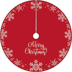 Flash World 48 Inch Large Christmas Tree Skirt Xmas Soft Cover Mat Decor Snowflake Collar Farmhouse Tree Skirt for Holiday Ornaments Party Home Indoor Decorations (Red, 48INCH)