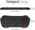 Fosmon Mini Bluetooth Keyboard (QWERTY Keypad), Wireless Portable with Touchpad, Compatible with Apple TV, Amazon Fire Stick, PS4, PS4 Pro, PS5, HTPC/IPTV, VR Glasses, Smartphones