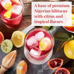 Hibiscus Sangria Iced Herbal Tea, 8 Large Quart-Sized Pouches, Naturally Caffeine Free