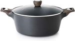 SENSARTE Ceramic Nonstick Stock Pot with Lid, 2.6/4.5/6.6/8.5 QT Soup Pot Casserole Pot, Non-toxic Healthy Pasta Pot, Large Cooking Pot Stew Pot, Induction Compatible, PFOA PFAS PTFE Free, White
