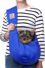 Tomkas Small Dog Sling Carrier - Classic Pocket & Classic Strap - for 3-10 lbs Pets(Black)