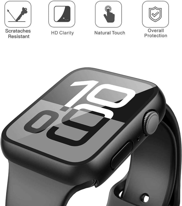 Misxi tempered glass case for Apple Watch Series 7 (2021) 46mm and Series 6 watch