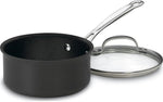 Cuisinart 1-Quart Saucepan with Nonstick Hard Anodized Exterior and Cover