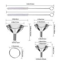 Premium Metal Stainless Steel Funnel Set of 3 with Food Grade Material and Convenient Handle Design
