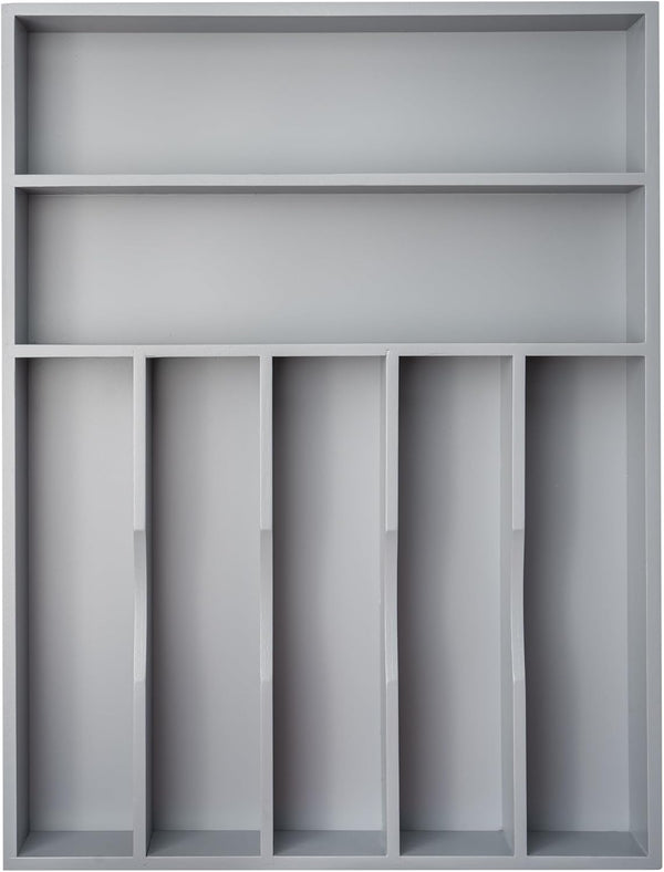 Bamboo Silverware Organizer for Kitchen Drawer with 5 Slots