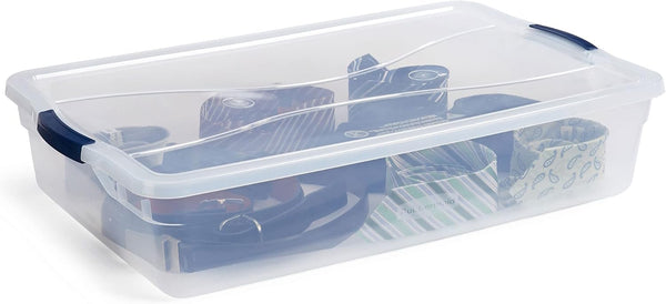 Rubbermaid Cleverstore 42 Quart Stackable Plastic Storage Bin Set
