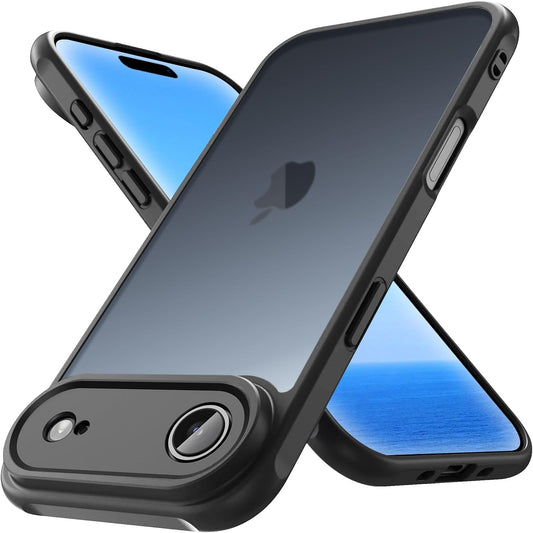 for iPhone Air Case, Thin Anti-Scratch PC Matte Translucent Back & Flexible TPU Shockproof Protection Phone Cover case for Apple iphoneAir 6.5" (Black)