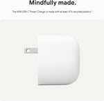 Google 45W USB-C Power Charger - Fast-Charging Pixel Phone Charger - Compatible with Google Products and Other USB-C® Devices - Snow